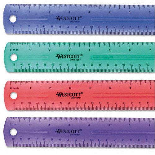Westcott 1234 Jeweltone Plastic Ruler