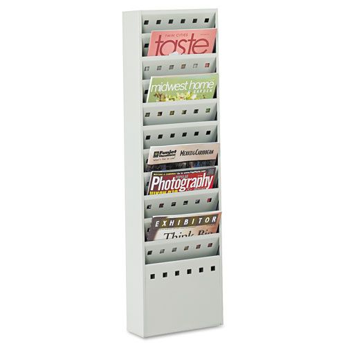 Safco Gray Steel Magazine Racks, 11 Pockets, 10x4x36 1/4 at Kmart.com