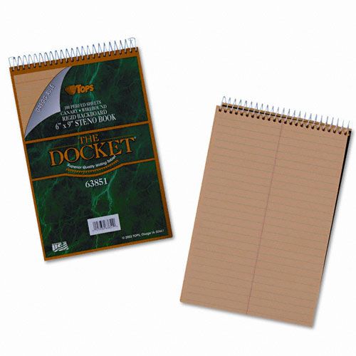 TOPS Gregg Rule Steno Notebook Canary 80 Sheets