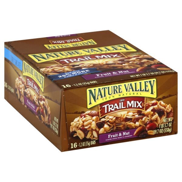 Nature Valley Trail Mix Bars, Chewy, Fruit & Nut, 16 - 1.2 oz (35 g) bars [1 lb 3.7 oz (558 g)]