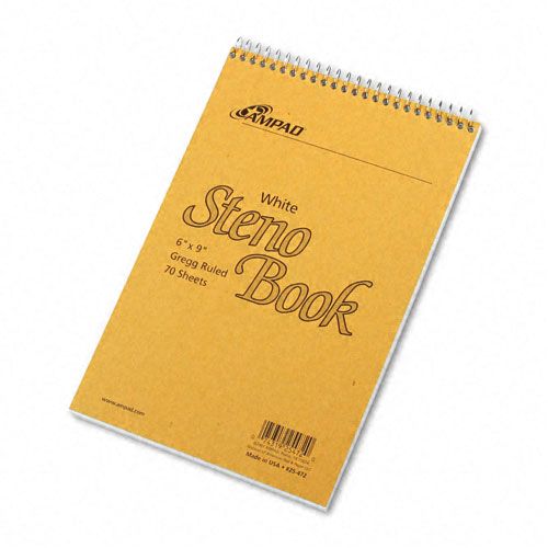 Ampad Spiral Steno Book Gregg Rule White 70 Sheets