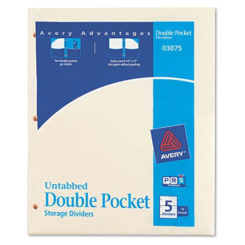 Avery Untabbed Double Pocket Dividers