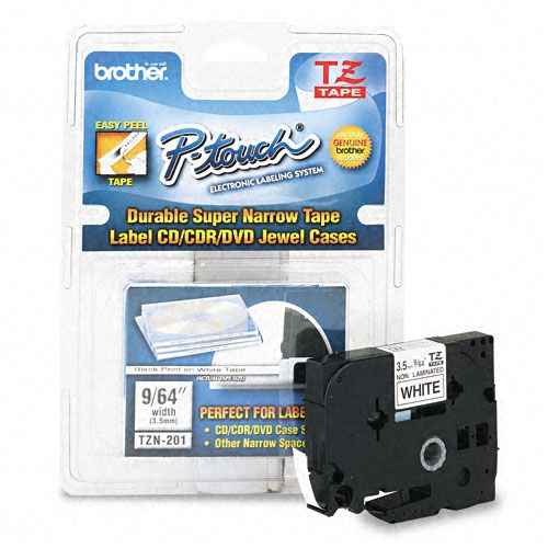 Brother P Touch TZ Series Super Narrow Non Laminated Tape