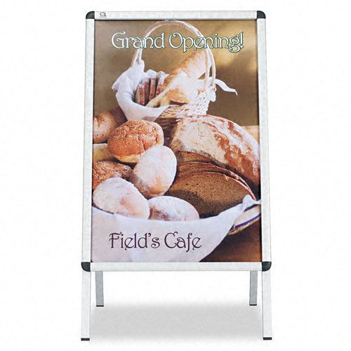 Quartet A Frame Floor Sign Holder Aluminum 28 12 x 42