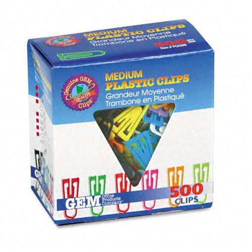 Advantus Paper Clips Plastic Medium Size Assorted Colors