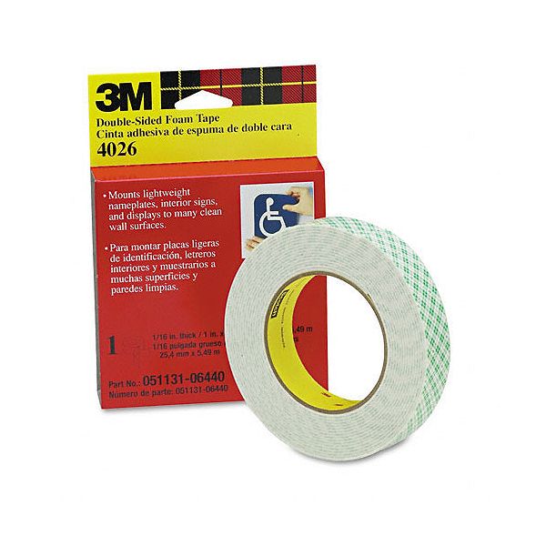 3m Foam Mounting Double-sided Tape, 1 Wide X 216 Long MMM4026