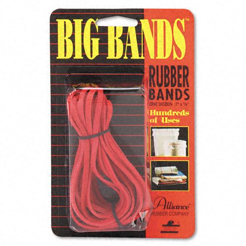 Alliance Big Bands Red Rubber Bands 18 x 7 12 per Pack