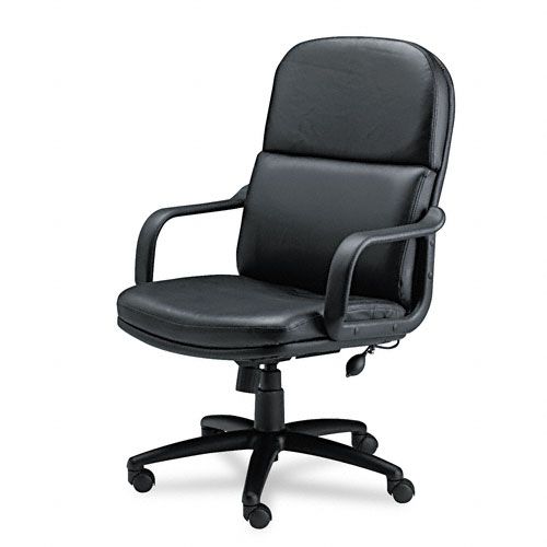 Tiffany Industries Big & Tall Executive Chair, Black Leather