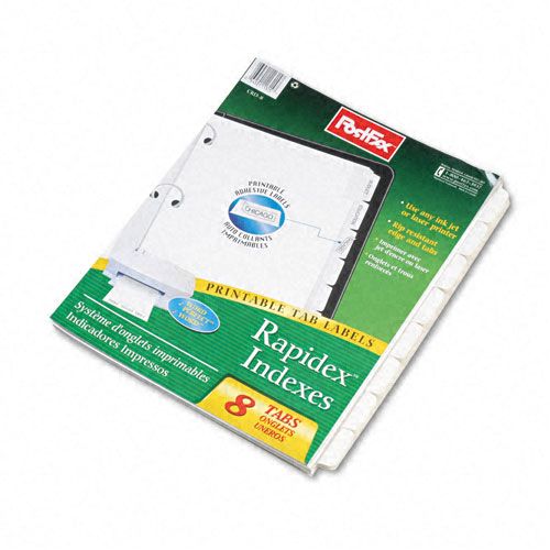 Oxford Custom Dividers Self Stick Labels 8 Tab White