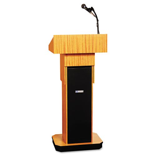 Amplivox Executive Adjustable Sound Lectern, Medium Oak at Kmart.com