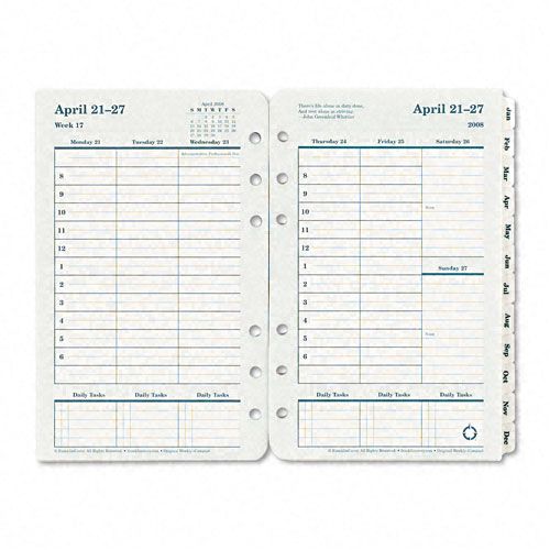 Franklin Covey Original Dated Weekly/Monthly Planner Refill