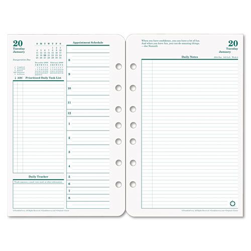 Franklin Covey Original Dated Two Page per Day Planner Refill