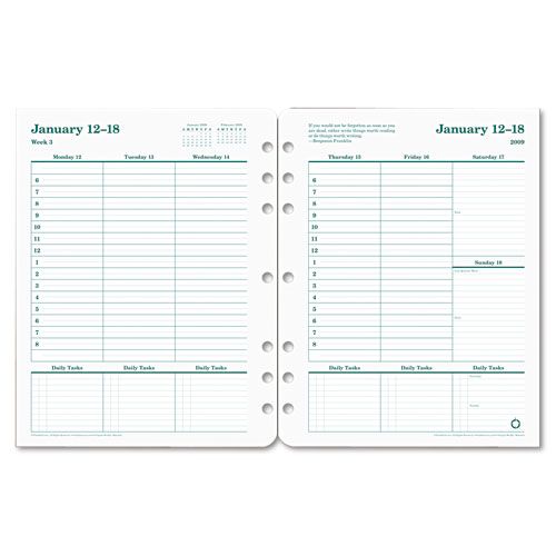 Franklin Covey Original Dated WeeklyMonthly Planner Refill