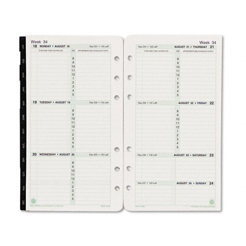 Day-Timer Planner Refill, Two Pages Per Week, 3-3/4 x 6-3/4