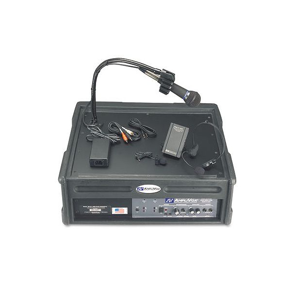 Amplivox Amplipod Wireless Portable Podium/lectern, Black APLSW124