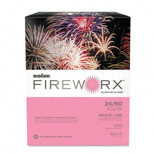 Boise Fireworx Colored Paper Hot Pink Mimi 24lb