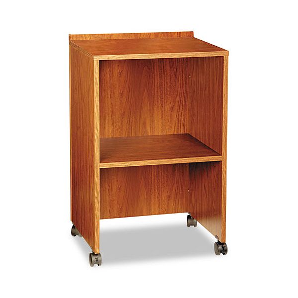Amplivox Mobile Lectern Base/av Cart, 21w X18d X33h, Walnut APLS260WT