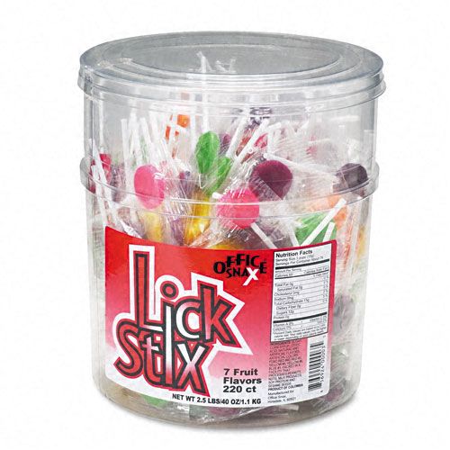 Office Snax Lick Stix Suckers, Assorted Flavors, 220 pieces at Kmart.com