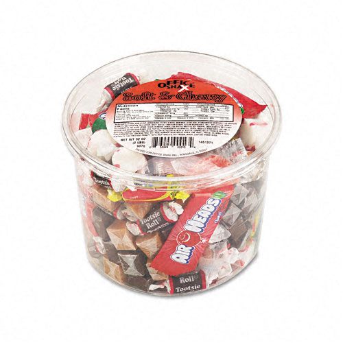 Office Snax Soft & Chewy Mix, Assorted Soft Candy, 2lb Tub