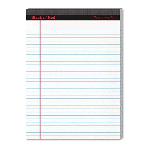 Black n Red Writing Pad White Letter Two 100 Sheet Pads
