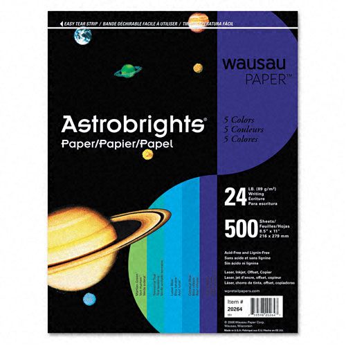 Wausau Paper Astrobrights Cool Assortment Colored Paper