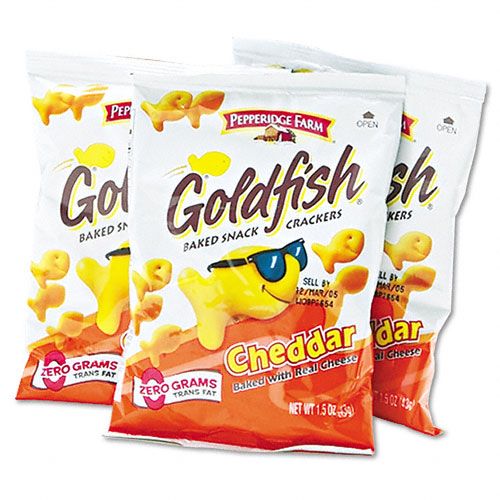 Goldfish Cheddar Crackers, 1.5 oz Single-Serve Pack, 72/ctn