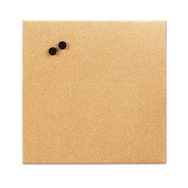 The Board Dudes Magnetic Canvas Cork Board, 17 x 17, Unframed Cork