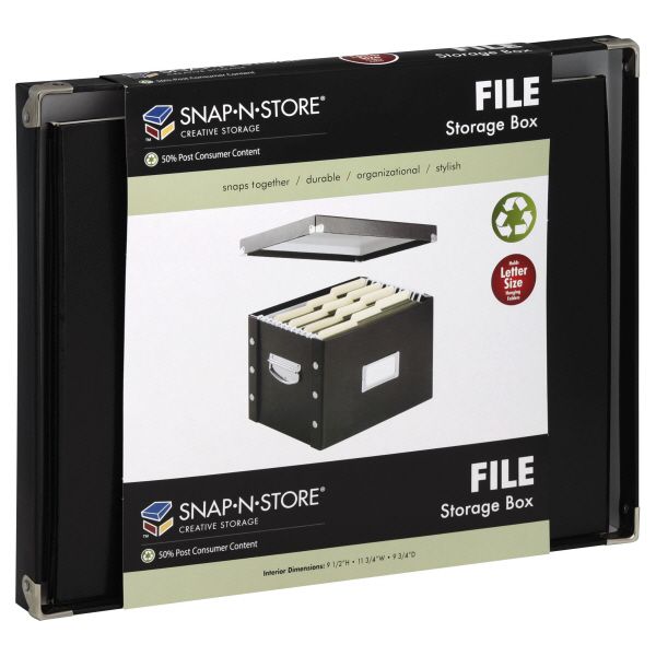 IdeaStream Snap N Store File Storage Box Letter Size 1 box