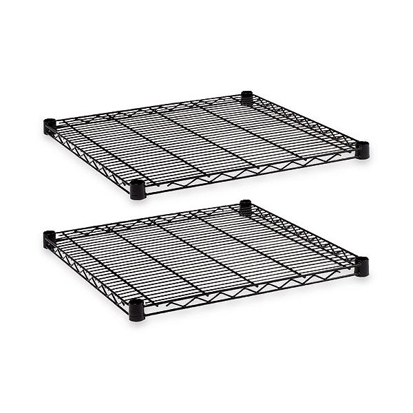 Alera Industrial Wire Shelves, Black, 24 X 24, Two/pack ALESW582424BL