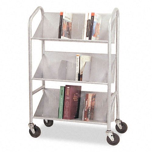 Buddy Products Sloped Three-Shelf Book Cart at Kmart.com