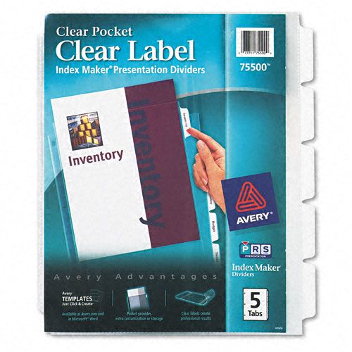 Avery Clear Pocket Presentation Divider