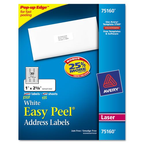 Avery Easy Peel White Address Labels