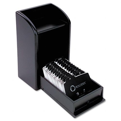 Rolodex Wood Tones Photo Frame Business Card File