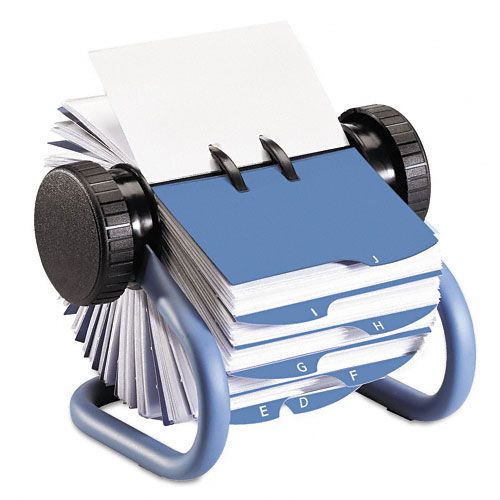 Rolodex Rotary Card File With Blue Base
