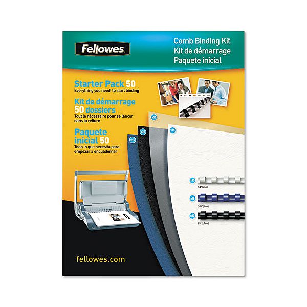 Fellowes Comb Binding Kit, 50 Combs, Front And Back Covers