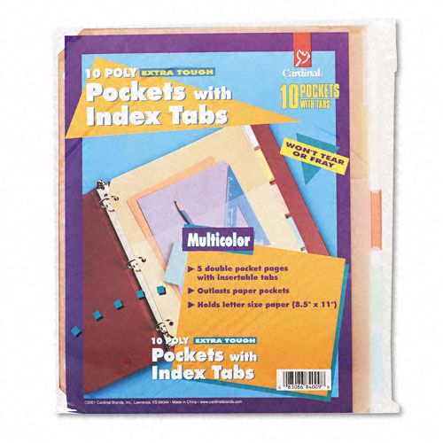 Cardinal Ring Binder Pockets with Index Tabs