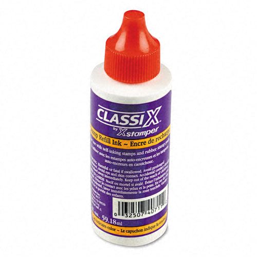 ClassiX Refill Ink for Classix Stamps 2 oz Bottle Red