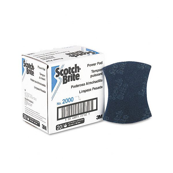 3m Scotch-brite Power Pad, Blue, 3-7/8 X 5-1/2, 20/ct MMM2000CC