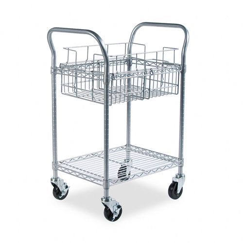 Safco Heavy Duty Steel Wire Mail Cart