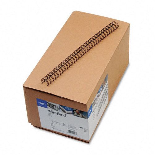GBC 1234 100 Sheet WireBind Spines Black 100Box