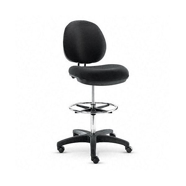 Alera Interval Series Swivel Stool, Black Fabric ALEIN46FA10B