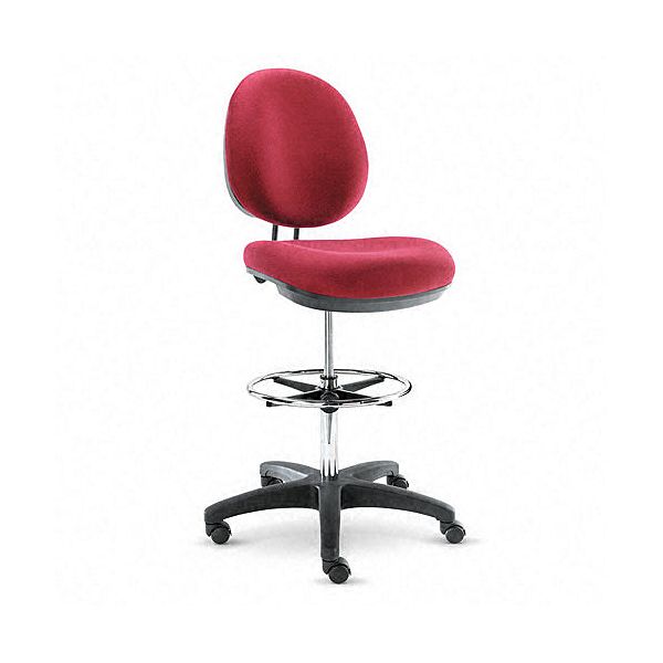 Alera Interval Series Swivel Stool, Burgundy Fabric ALEIN46FA30B