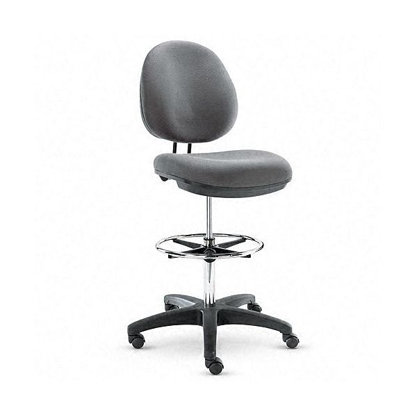 Alera Interval Series Swivel Stool, Gray Fabric ALEIN46FA40B
