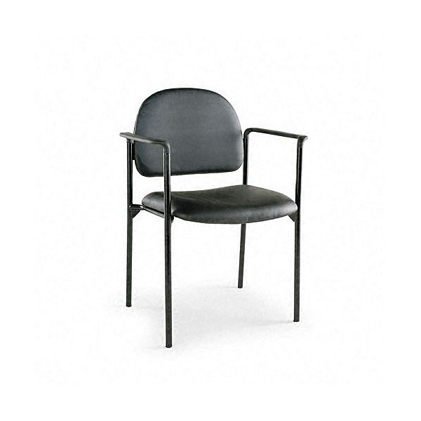Alera Guest Chair, Leather-like Caresoft, Black Fabric ALEUT49CS10B