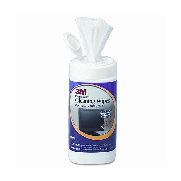3m Antistatic Wet Wipes, 5-1/2 X 6-3/4, 80/canister MMMCL610
