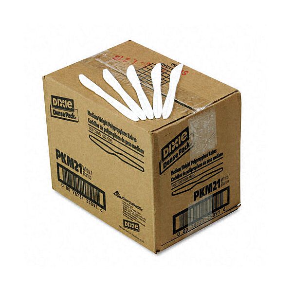 Dixie Plastic Tableware, Knives, White, 1, 000/Ctn