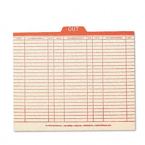 Smead Manila Top Tab Charge-Out Record Guides