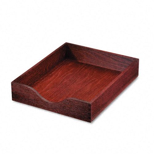 Carver Hardwood Letter Stackable Desk Tray Mahogany