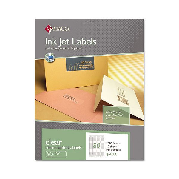 Labels & Tags Maco Maco Matte Clear Labels MACIJ4008