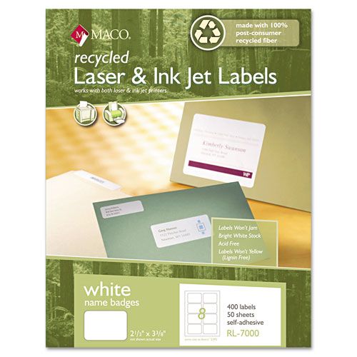 Maco Recycled Name Badge Labels